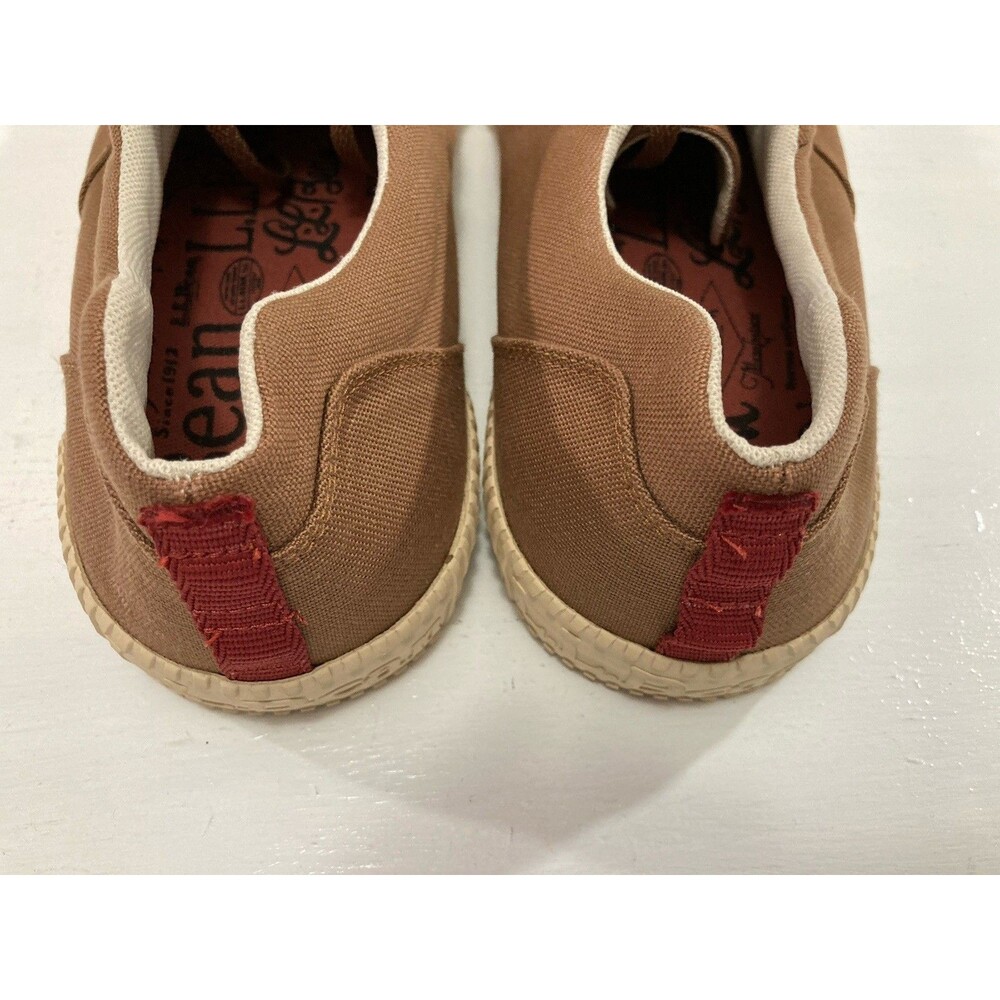 Flaw LL Bean Boat Shoes Men’s 13M Brown Canvas Lace-Up Casual Eco Sneakers - Picture 11 of 11